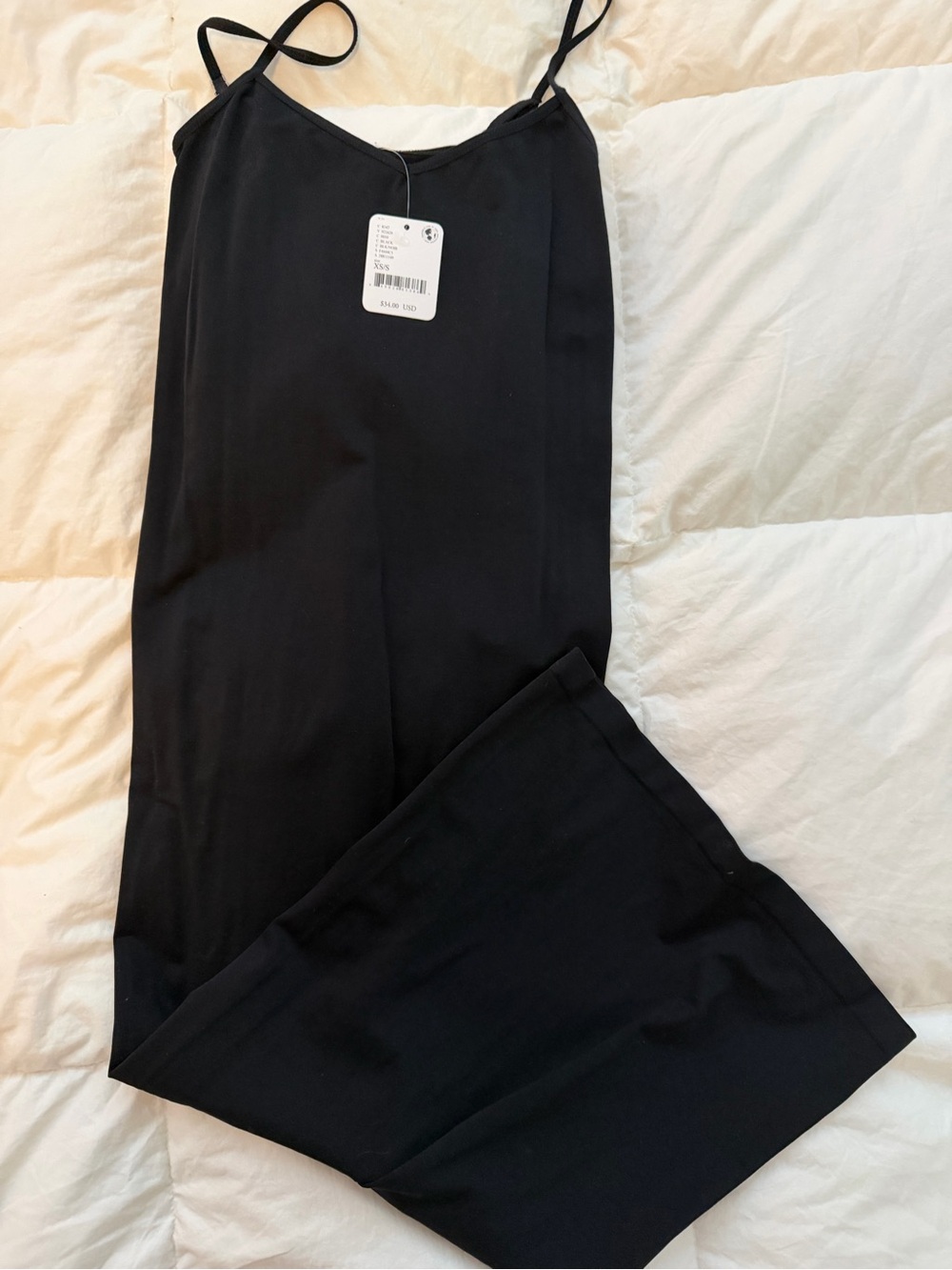 Women's Black Bodycon Slip Midi Dress